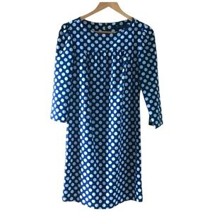Zara Navy Polka Dot Dress